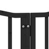 vidaXL Barri&egrave;re pour chien porte pliable 15panneaux noir bois peuplier