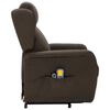 vidaXL Fauteuil de massage Marron fonc&eacute; Tissu