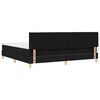 vidaXL Lit &agrave; ressort LED avec matelas avec LED Noir 200 x 200 cm tissu