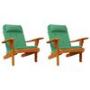 vidaXL Coussins de chaise Uni 2 pcs Vert 58 x 77 x 4,5 cm Tissu Oxford