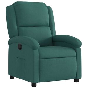 vidaXL Fauteuil inclinable Vert fonc&eacute; Tissu