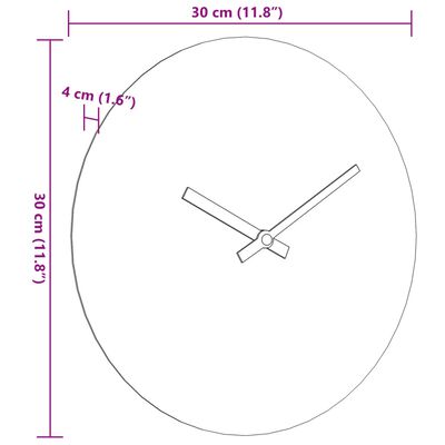 vidaXL Horloge murale jaune et noir Ø30 cm bois d'ingénierie