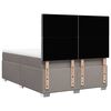 vidaXL Sommier &agrave; lattes de lit avec matelas Taupe 160x200 cm Tissu