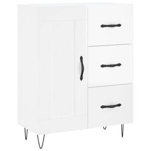 vidaXL Buffet Blanc brillant 69,5x34x90 cm Bois d'ing&eacute;nierie
