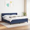 vidaXL Sommier &agrave; lattes de lit avec matelas Bleu 160x200 cm Tissu