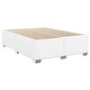 vidaXL Sommier &agrave; lattes de lit avec matelas Blanc 140x190cm Similicuir