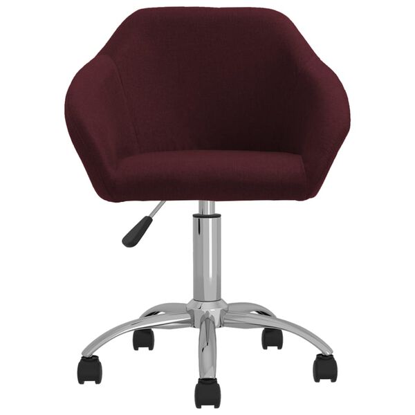 vidaXL Chaises pivotantes &agrave; manger lot de 4 violet tissu