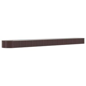 vidaXL Lit sur&eacute;lev&eacute; de jardin Acier galvanis&eacute; marron