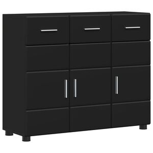 vidaXL Buffet FLORIN 88,5 x 30,5 x 73 cm Noir Bois d'ing&eacute;nierie