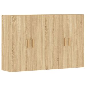 vidaXL Armoires murales 2 pcs ch&ecirc;ne sonoma bois d'ing&eacute;nierie