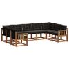 vidaXL Ensemble de canap&eacute;s d'ext&eacute;rieur 9 pcs Naturel et Noir