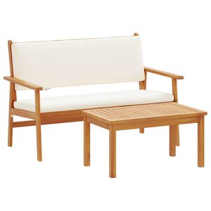vidaXL Ensemble de canap&eacute; de jardin 2 pc Blanc cr&egrave;me