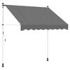 vidaXL Auvent r&eacute;tractable manuel Gris clair 250 cm