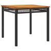 vidaXL Ensemble &agrave; manger de jardin avec coussins 3 pcs Noir
