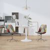 vidaXL Chaises pivotantes &agrave; manger lot de 2 Patchwork tissu