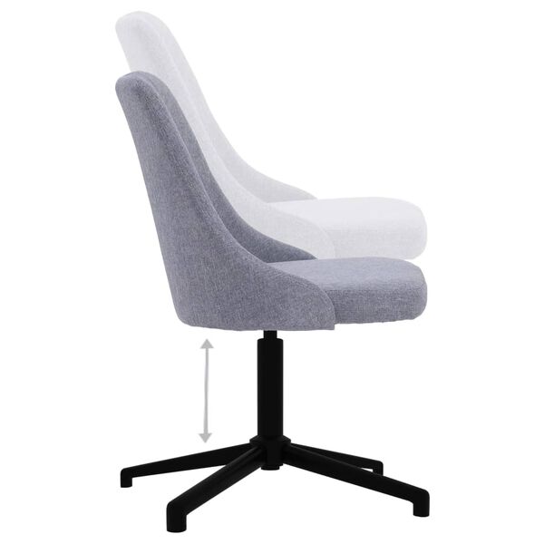 vidaXL Chaise pivotante de bureau Gris clair Tissu