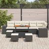 vidaXL Ensemble de canap&eacute; de jardin 10 pcs Noir polyrotin
