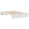 vidaXL Lit biblioth&egrave;que sans matelas blanc 120x200 cm bois pin massif