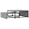 vidaXL Tables basses gigognes 2pcs sonoma gris bois d'ing&eacute;nierie m&eacute;tal