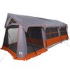 vidaXL Tente familiale 620 x 322 x 240 cm Polyester Gris et orange