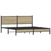 vidaXL Cadre de lit en m&eacute;tal sans matelas ch&ecirc;ne sonoma 160x200 cm