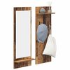 vidaXL Porte-manteau mural avec &eacute;tag&egrave;re Bois ancien 70 x 10 x 90 cm