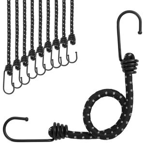 vidaXL Cordes &eacute;lastiques avec bandes r&eacute;fl&eacute;chissantes et crochets 10pcs