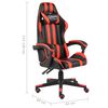 vidaXL Fauteuil de jeux vid&eacute;o Noir et rouge Similicuir