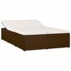 vidaXL Chaise longue convertible avec coussin R&eacute;sine tress&eacute;e Marron