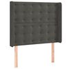 vidaXL Sommier &agrave; lattes de lit matelas et LED Gris fonc&eacute; 100x200 cm