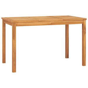 vidaXL Table &agrave; d&icirc;ner de jardin 120x70x77 cm Bois de teck solide