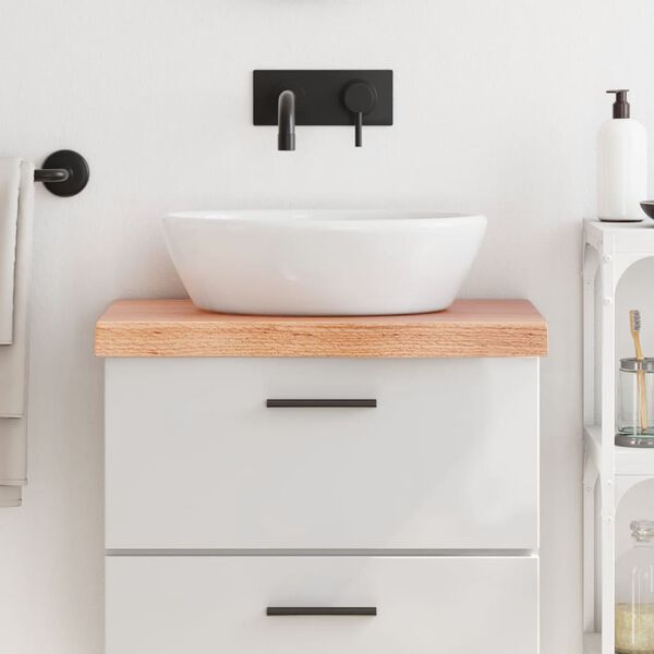 vidaXL Comptoir de salle de bain marron 60x30x(2-6) cm bois trait&eacute;