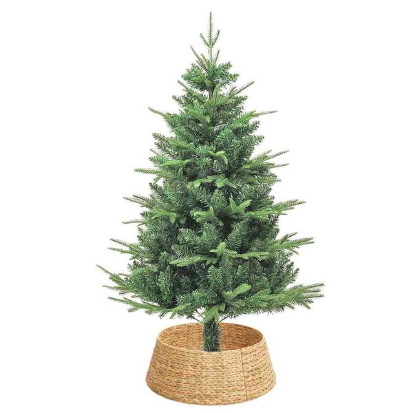 vidaXL Collier de sapin de No&euml;l Marron 60 x 60 x 22 cm Jacinthe d'eau