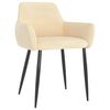 vidaXL Chaises &agrave; manger lot de 4 Cr&egrave;me Velours