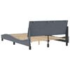 vidaXL Cadre de lit sans matelas Hanko gris fonc&eacute; 140x190 cm velours