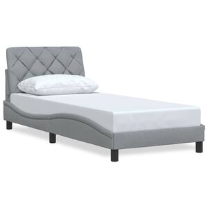 vidaXL Cadre de lit sans matelas gris clair 80x200 cm tissu