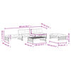 vidaXL Salon de jardin 5 pcs avec coussins bois massif