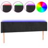 vidaXL T&ecirc;te de lit &agrave; LED Noir 183x16x78/88 cm Velours
