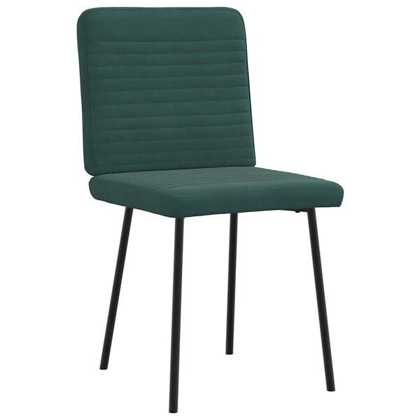 vidaXL Chaises à manger lot de 4 Vert foncé Velours