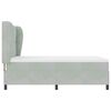 vidaXL Lit &agrave; ressorts avec matelas Gris clair 200 x 140 cm Velours