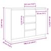 vidaXL Buffet avec tiroirs vieux bois 100,5x35x76 cm bois d'ingénierie