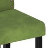 vidaXL Chaises &agrave; manger lot de 4 vert clair velours