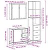 vidaXL Ensemble de meubles de salle de bain 3 pcs Sonoma gris