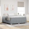 vidaXL Cadre de lit avec matelas Gris clair 180 x 200 cm tissu
