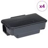 vidaXL Pi&egrave;ges &agrave; souris 4 pcs noir 22x12,5x7,5 cm