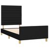 vidaXL Cadre de lit sans matelas noir 90x190 cm tissu