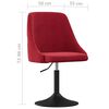 vidaXL Chaise &agrave; manger Rouge bordeaux Velours