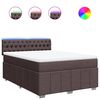 vidaXL Sommier &agrave; lattes de lit avec matelas Marron fonc&eacute; 140x200 cm
