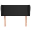 vidaXL T&ecirc;te de lit avec oreilles Noir 103x23x78/88 cm Similicuir