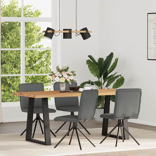 vidaXL Chaises &agrave; manger lot de 4 gris fonc&eacute; tissu